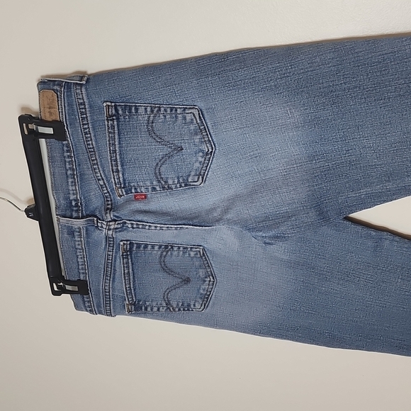Levis 505 Straight Leg Womens Jeans Classic Medium Wash Summer Faded Iconic - Picture 7 of 16